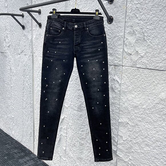 Ksubi Cross Embroidery All Over Skinny Jeans